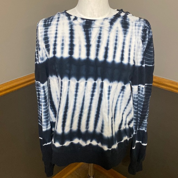Who what wear navy blue & white tie dye crewneck sweatshirt size XL - Picture 1 of 7